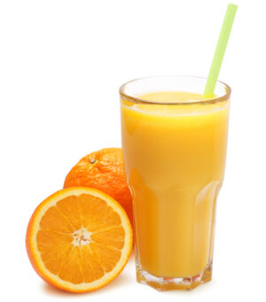 Glas Orangensaft
